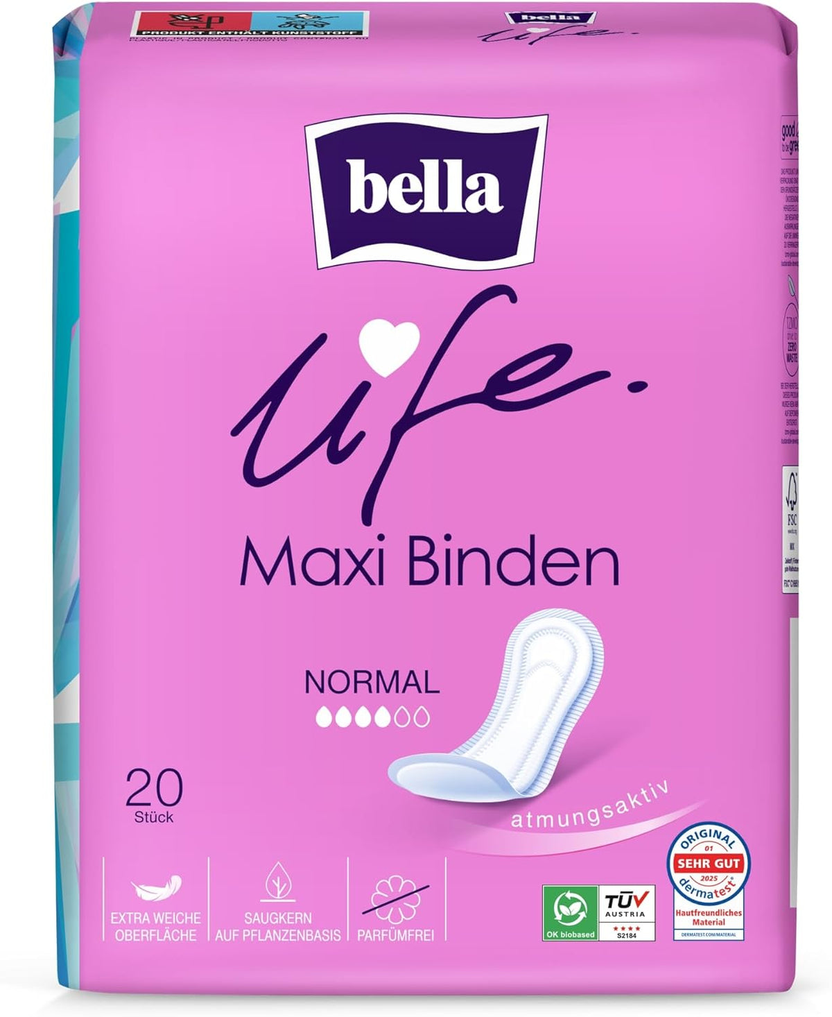 bella Sanitary Pads Breathable 140 pieces 20 pieces