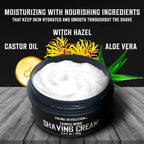 Viking Revolution Shaving Cream for Men - Sandalwood - 5.3 oz | Soft, Smooth & Silky Shaving Soap - Rich Lather for Smoothest Shave - Luxury Formula - Sandalwood Scent