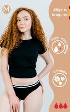NoBlood - Super Absorbent Menstrual Panties XXS-6XL Cotton Comfortable and Washable | Abundant Flow | Menstrual Panties | Period Briefs Boxer Shorty Ruler