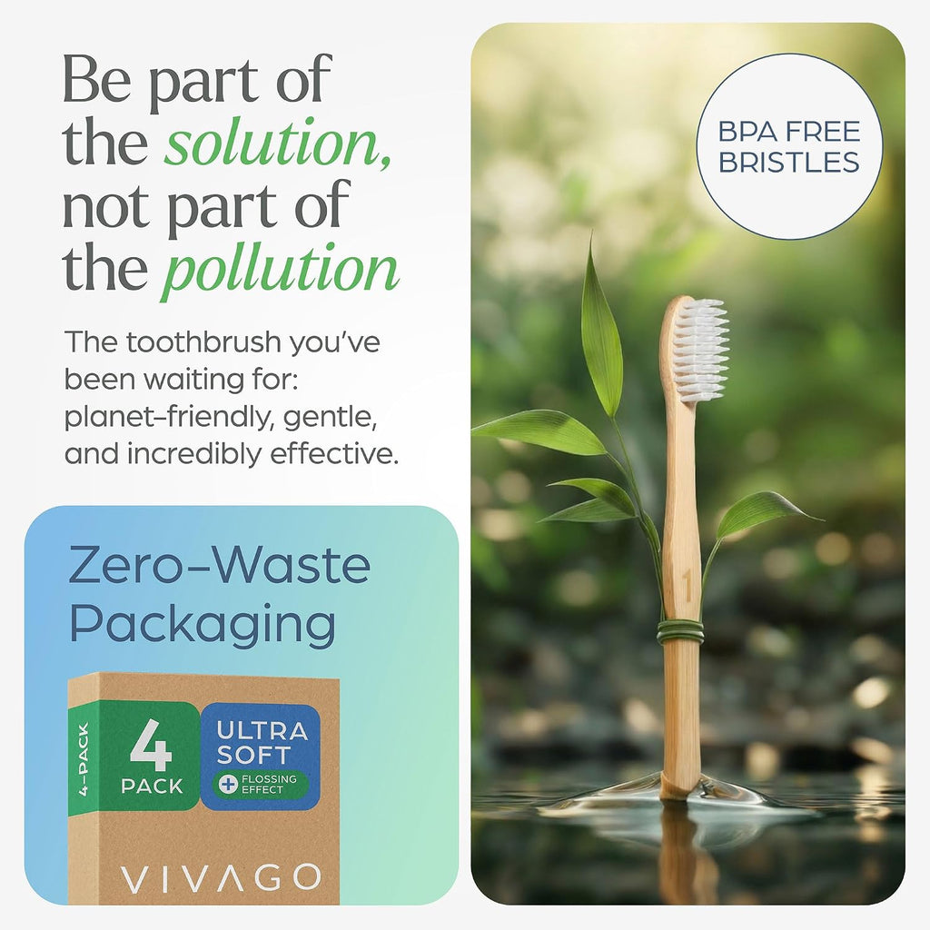 VIVAGO Extra Soft Toothbrushes for Adults - Ultra Soft Bristle Toothbrush