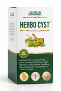 Akshar Ayurved Herbo Cyst Ayurvedic Breast Health Support Capsules | Herbal Supplement | Natural Hormonal Balance & Wellness Support for Women | 100% Herbal Formula | Daily Care Capsules
