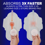 Always Ultra Thin Overnight Pads, Size 5, Extra Heavy Overnight, Unscented, 92 Count (2 Packs of 46)