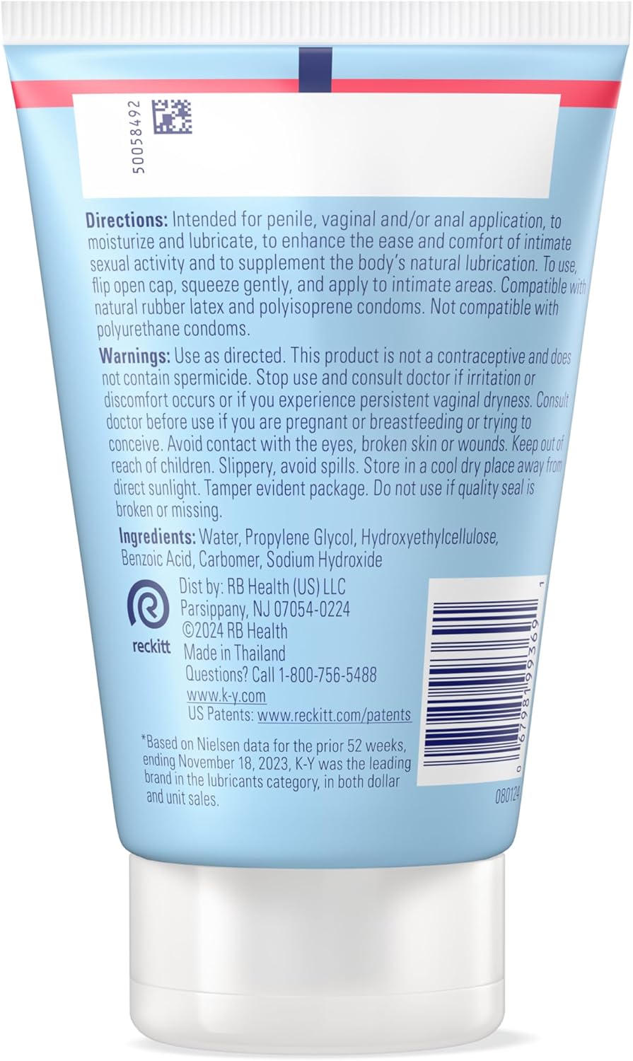 K-Y Jelly Classic Water-Based Personal Lubricant, Water Based Lube Helps Relieve Discomfort, 7 FL OZ