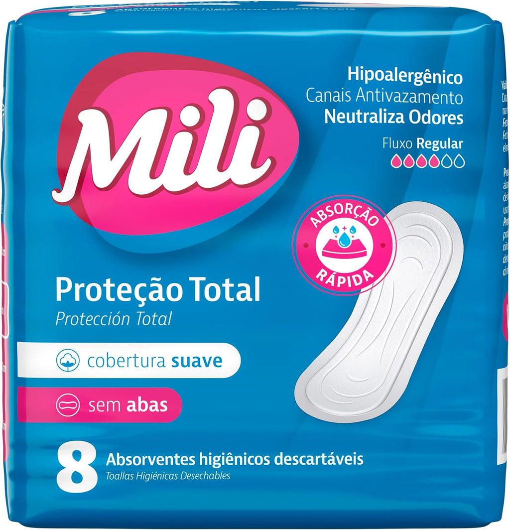 Mili Sanitary Pads Without Wings 8 pieces