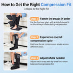 Comfytemp Air Compression Leg Massager for Circulation and Pain Relief FSA | Cordless & Rechargeable, Recovery for Varicose Veins, RLS, Foot and Calf Compression Boots, HSA Eligible (Fit Calf 13"~19")