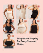 SHAPERMINT Scoop Neck Cami - Compression Camisole for Women - Shapewear for Women