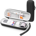 Diabetes Travel Case for Diabetic Test Kit Glucose Meter, Insulin Pen More | Portable Hard Travel Carrying Organizer Case for Blood Glucose Meter, Insulin Pen, Syringe, Lancets, Lancing Device & More