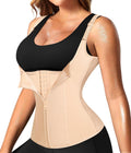 Nebility Waist Trainer for Women Corset Shapewear with Zipper Women's Waist Cincher Tank Top with Adjustable Straps