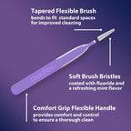 DenTek Interdental Brushes, Advanced Clean Slim Brush, 32 Count | Mint Flavor, Fits Extra Tight Spaces Between Teeth, Removes Plaque, Good for Orthodontics, Flexible Brush