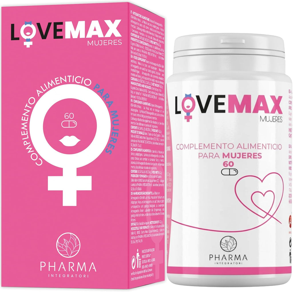 LOVEMAX Female Sexual Supplement for Female Desire - Ashwagandha KSM-66, Maca - 60 Capsules by Increasing Libido Fast Woman Sexual Aphrodisiacs Women Stimulating Enhancer