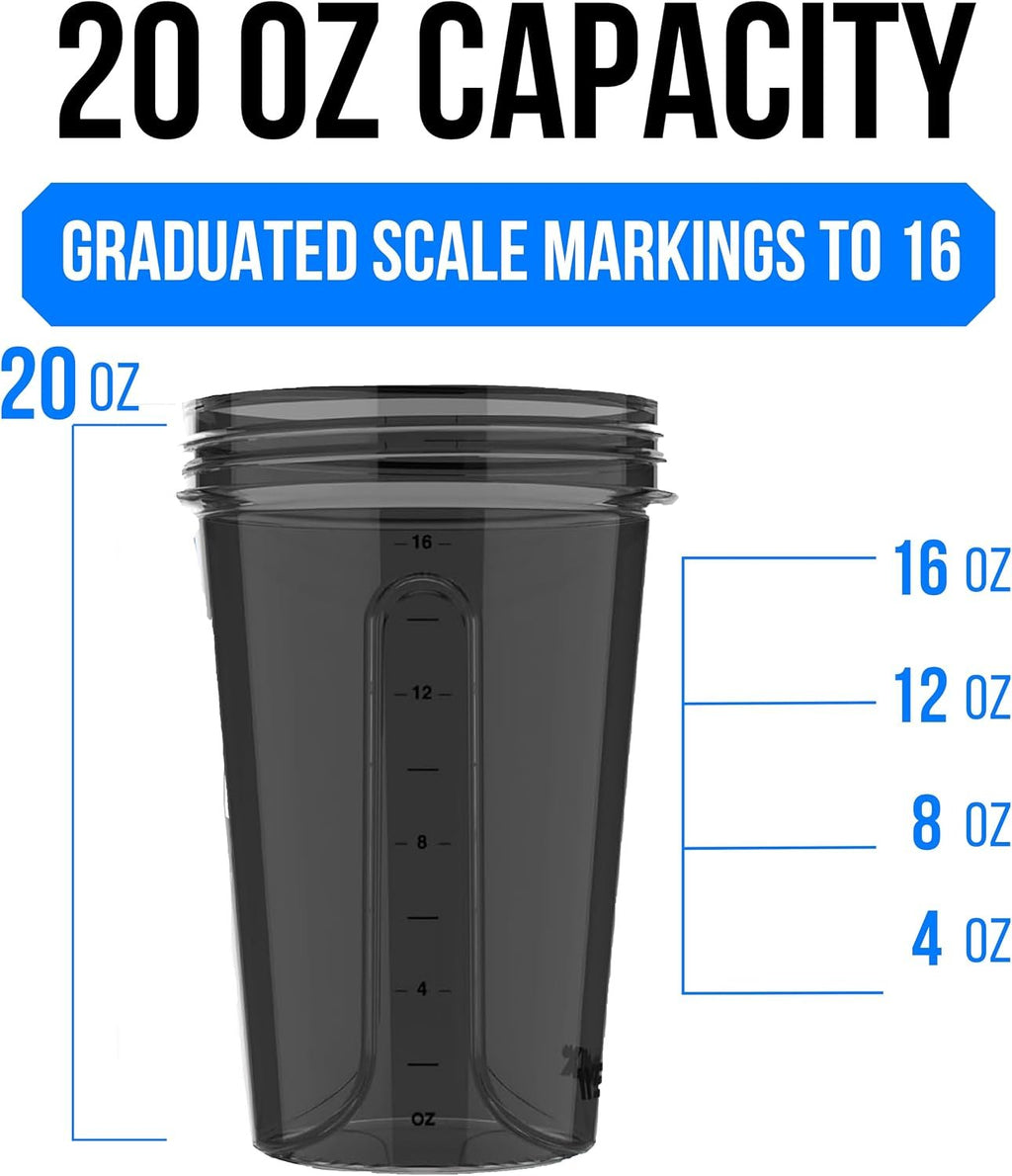 VELOMIX 2 Pack 20oz Protein Shaker Bottle for Protein Mixes, Black/Transpar | 2x Wire Whisk, Leak Proof Shaker Cups for Protein Shakes, Stackable, Dishwasher safe, BPA free, Pre Workout and Fitness ready