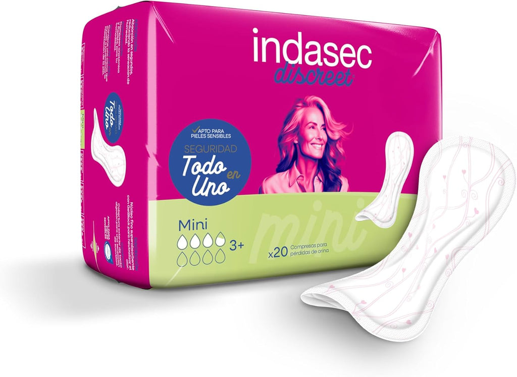 Indasec Discreet Mini, 20 Count (Packaging May Vary)