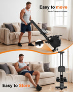 Superun Upgraded Rowing Machines for Home, Magnetic Rowing Machine with 32 Levels, Rower Machine of Quiet Resistance & 300LBS Weight Capacity, Row Machine with LED Monitor, App Supported