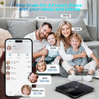 Lepulse Scale for Body Weight, Smart Digital Bathroom Weight Scale with Bmi | Body Fat Muscle Mass,20 Body Composition Metrics, 4.68"Large Display, Heart Rate, Accurate Bluetooth Weighing Scale with App