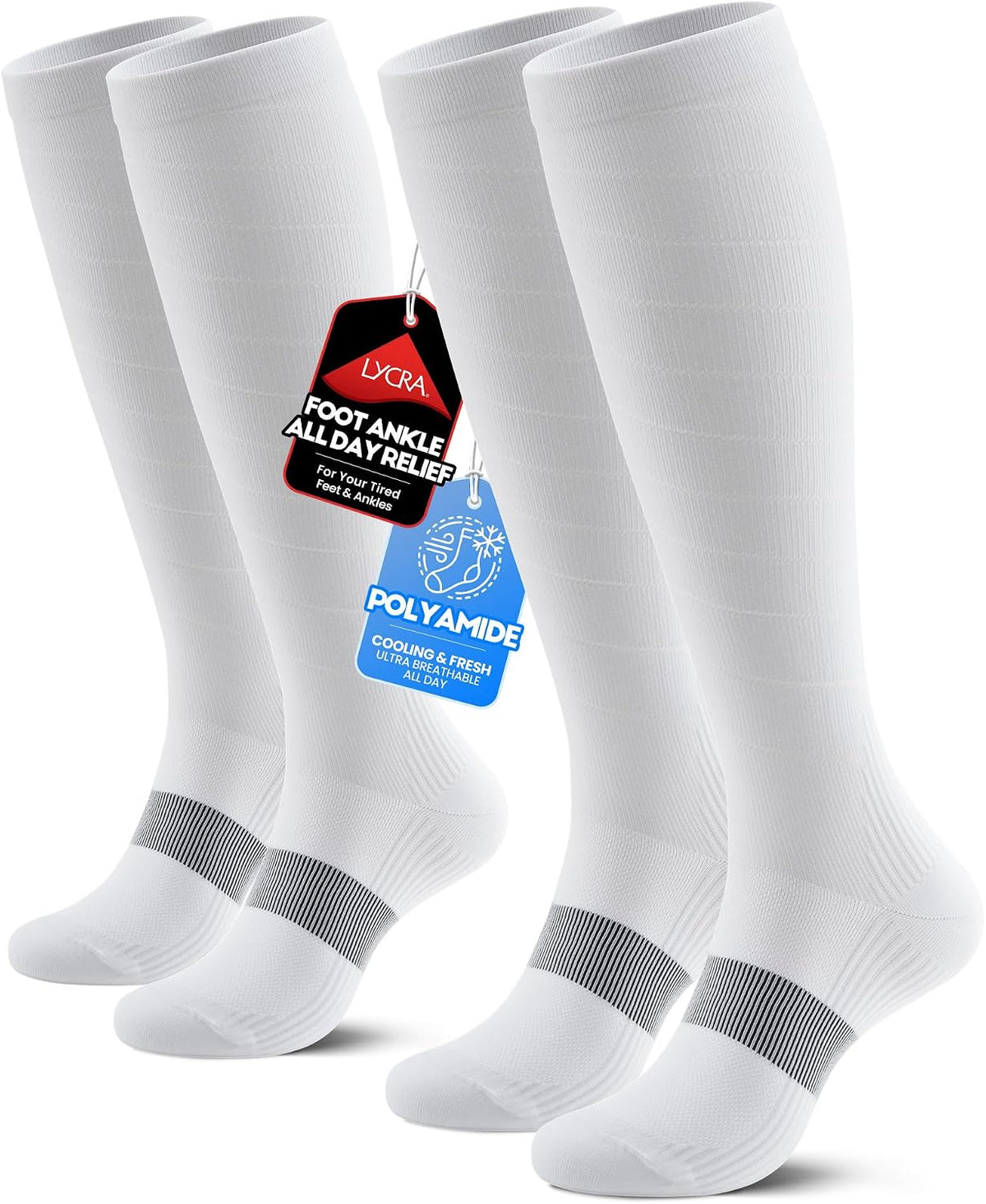 RUIXUE Compression Socks Women Men, All-Day Comfort 20-30mmHg Circulation Support for Nurse Travel Flying Daily Running Sports Use