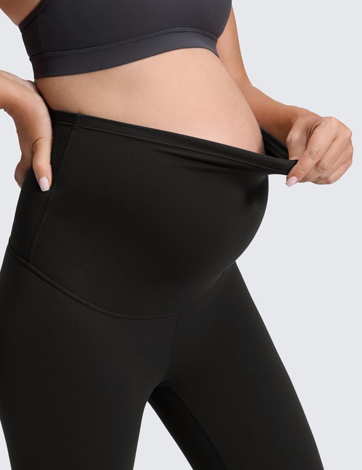 CRZ YOGA Maternity Leggings 25" | Butterluxe, Extremely Soft, Gentle Compression, Yoga, Super High Rise, U-shaped Belly, Pregnancy and Postpartum