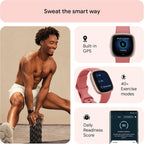 Google Fitbit Versa 4 Fitness Smartwatch - Pink Sand/Copper Rose
