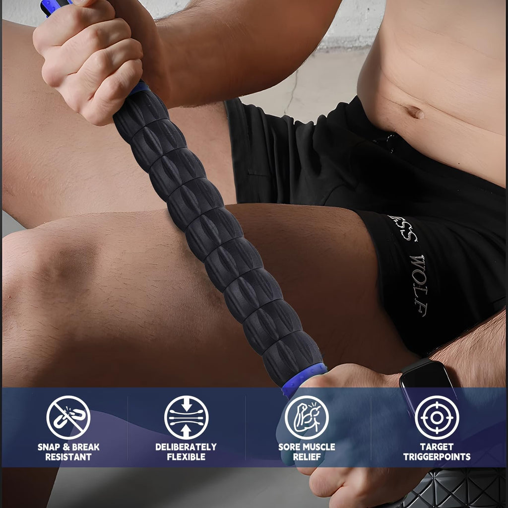 Massage Roller Stick,Muscle Roller Stick for Athletes,Liposuction Massage Roller for Lymphatic Drainage, for Relief Muscle Soreness, Trigger Points, Help Runner Legs, Back Recovery