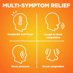 Amazon Basic Care Daytime Severe Cold & Flu Relief Caplets, Multi-Symptom Relief for Headache, Fever, Sore Throat, Chest & Nasal Congestion, Vapor Ice, 24 Count