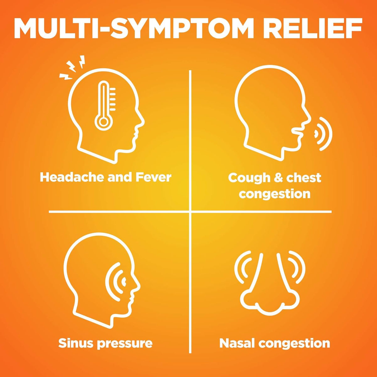 Amazon Basic Care Daytime Severe Cold & Flu Relief Caplets, Multi-Symptom Relief for Headache, Fever, Sore Throat, Chest & Nasal Congestion, Vapor Ice, 24 Count