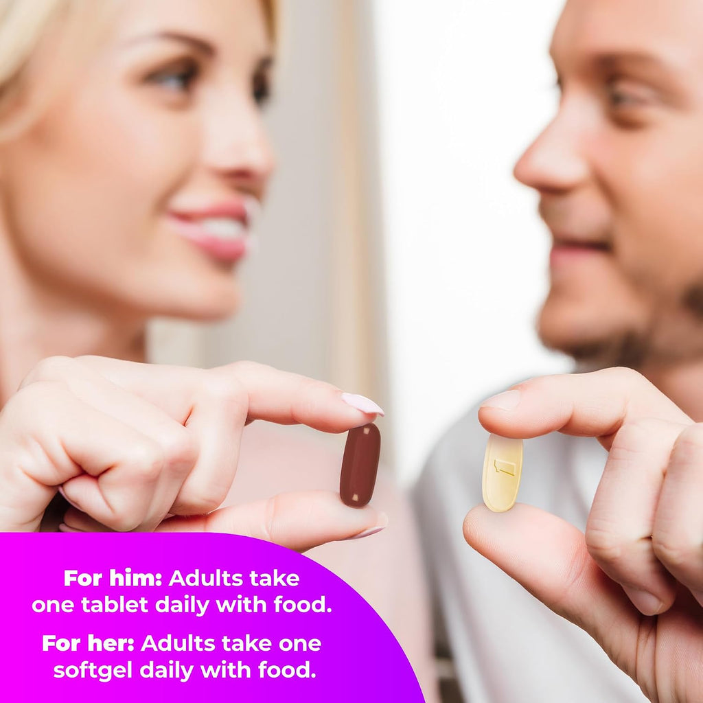 One A Day Men's & Women's Pre-Pregnancy Multivitamin Softgel including Vitamins A, Vitamin C, Vitamin D, B6, B12, Folic Acid & more, 30+30 Count, Supplement for Before, During, and Postnatal