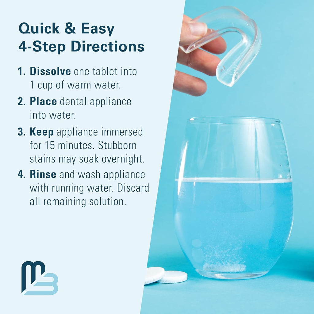 Retainer Cleaner Tablets, Denture Cleaner, Mint, 8 Month Supply by M3