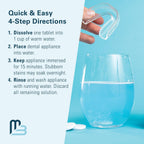 Retainer Cleaner Tablets, Denture Cleaner, Mint, 8 Month Supply by M3