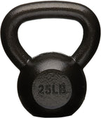 Amazon Basics Cast Iron Kettlebell for Strength Training, Textured Wide Handle, Black