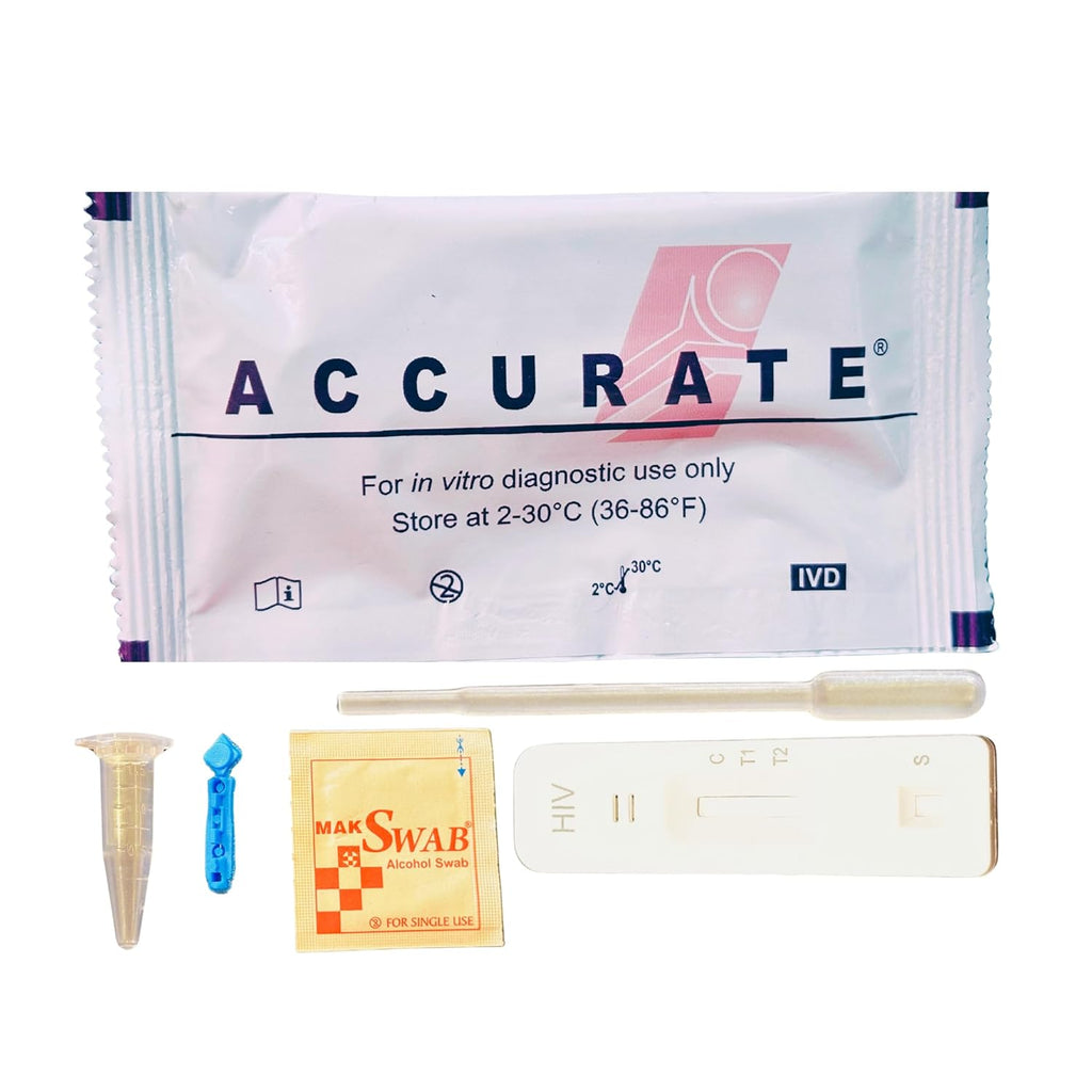 Most Accurate HIV1 & HIV2 Rapid Home Self-Test Kit (Pack of 1).