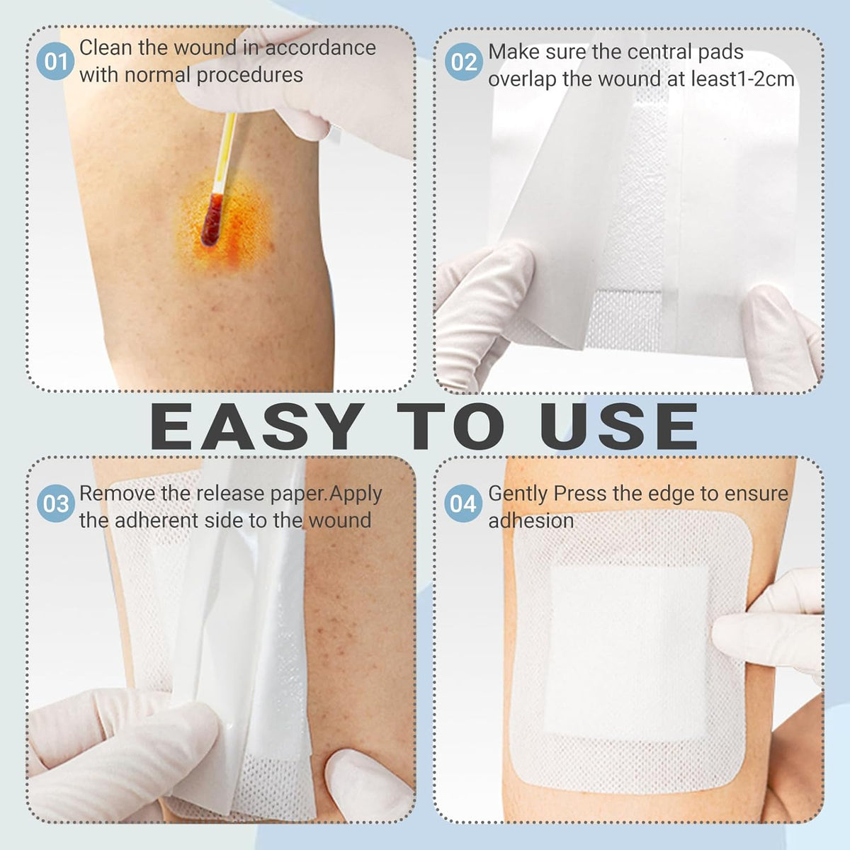 Gauze and Wound Dressings 40 pieces 10.16 cm