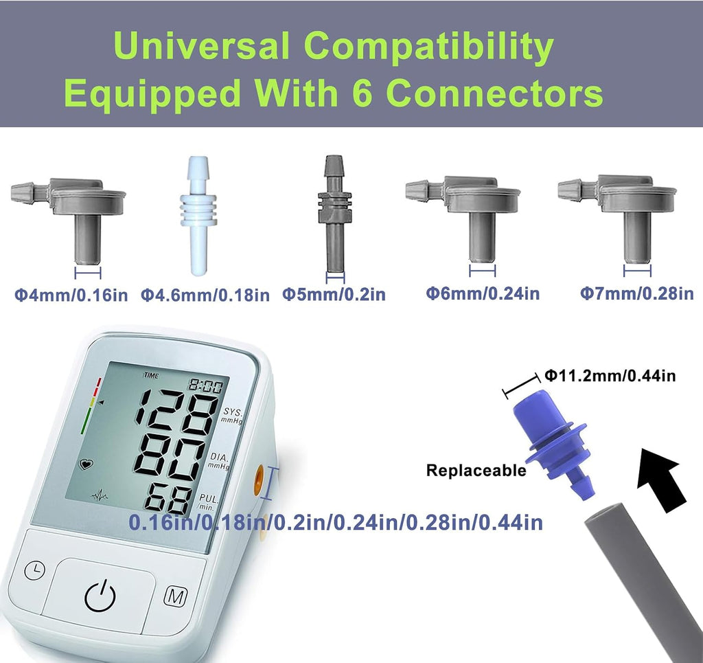 Replacement Extra Large Cuff for Omron BP Monitors 22-52CM Big Arm - Adjustable XL Blood Pressure Cuff, Includes 6 Universal Interface, Blood Pressure Monitors Large Cuff Compatible