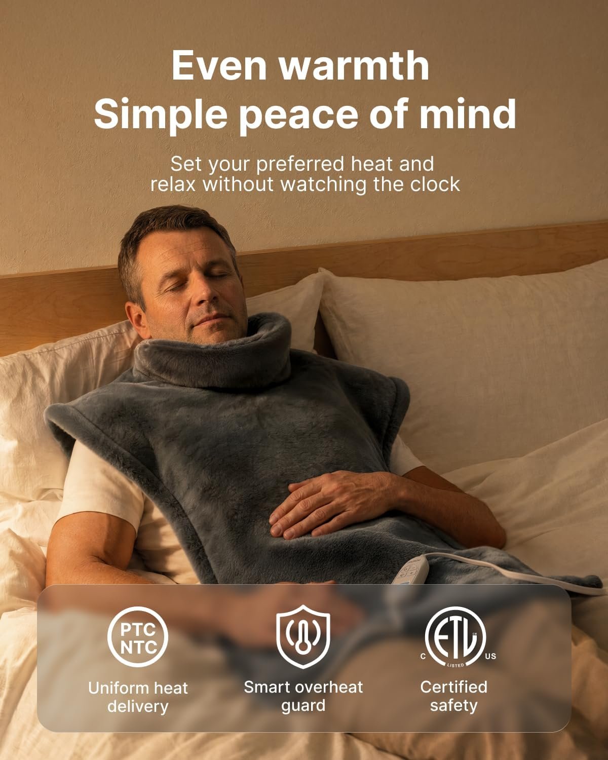 RENPHO Heating Pad for Back, Christmas Gift for Women, FSA Eligible HSA