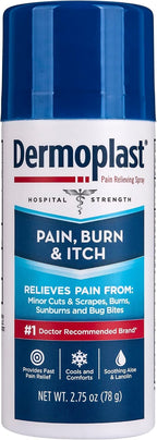 Dermoplast Pain, Burn & Itch Relief Spray, First Aid, Cuts, Burns, 2.75 oz