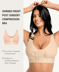 FeelinGirl Women's Post Surgery Compression Bra Front Closure Adjustable Straps Wirefree Bra