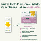 Naty Normal Pads without Wings | 100% Certified Organic Cotton in Contact with Skin | Certified Safe | Unscented, 0% Conventional Plastic | Absorbent Protection | 14 Count