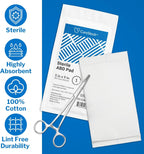 CareStock Abdominal Pad - Highly Absorbent Nonwoven Cellulose ABD Pads, Wound Care First Aid - Individually Packed, Sterile - 5 in. x 9 in., 20 Count, 2 Packs, White