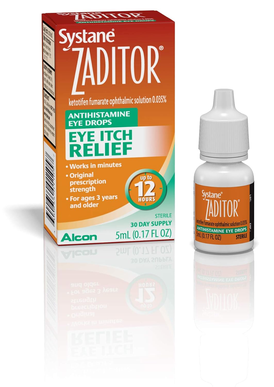 Zaditor Systane Eye Itch Relief Antihistamine Eye Drops 5 mL