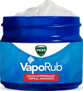 Vicks VapoRub, Original, Cough Suppressant, Topical Chest Rub & Analgesic Ointment, Medicated Vicks Vapors, Relief from Cough Due to Cold, Aches & Pains, 1.76oz