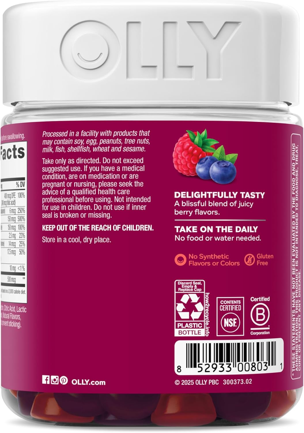 OLLY Women's Multivitamin, Supports Overall Wellness,* Biotin - 130 Count