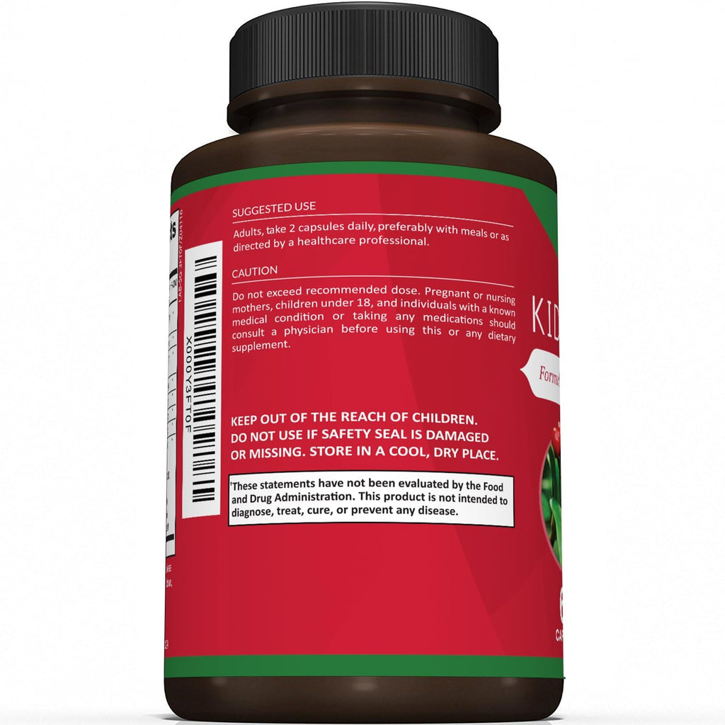 Premium Kidney Cleanse Supplement - Powerful Kidney Support Formula with Cranberry Extract Helps Support Healthy Kidneys & Urinary Tract Support- 60 Vegetarian Capsules