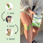 Wellnee Original Herbal Knee Patch - Wellknee Plaster for Knee Support & Muscle Pain - Maximum Strength for a Temporary Relief - Adhesive Heat Patches Made with Natural Herbs for Wellness (10 Pads (Pack of 1))
