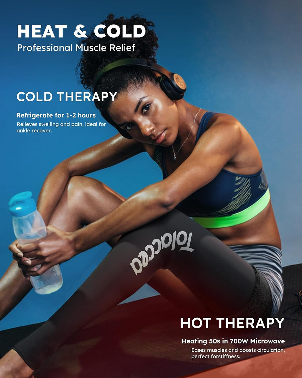Full Leg Ice Pack Wrap, 360° Entire Leg Gel Cold Therapy Sleeve with Strap | 360° Entire Leg Coverage, Expert-Grade Gel, Stay Flexible Frozen, Leak-Proof, Hot & Cold Therapy, Leg Muscle Recovery