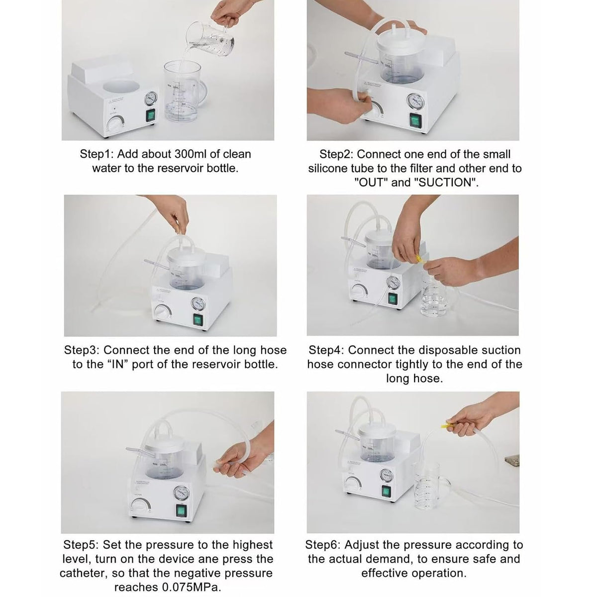 Portable Veterinary Suction Machine | Home Use with 1000ml Capacity 110V