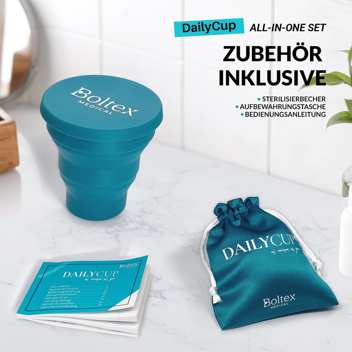 Daily Menstrual Cups and Discs Sterile