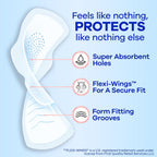 Always Infinity Feminine Pads for Women, Flexfoam Pads with Wings, Size 3, Extra Heavy Absorbency, Unscented, 84 Count (3 Packs of 28)