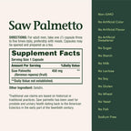 s Bounty Saw Palmetto Dietary Supplements 250 capsules
