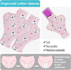 Vecozey 2 Perineal Cold Packs for Maternity Postpartum Care, Reusable Hot & Cold Ice Wraps with Washable Cotton Sleeves for Post Partum & Hemorrhoid Pain Relief, Cooling Pads for Women After Birth