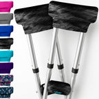 Vive Premium Crutch Pads & Hand Grips - Comfortable, Breathable | Machine Washable Padding - Moisture Wicking & Odor Reducing Pillow Accessory Covers for Adult & Youth Walking Crutches