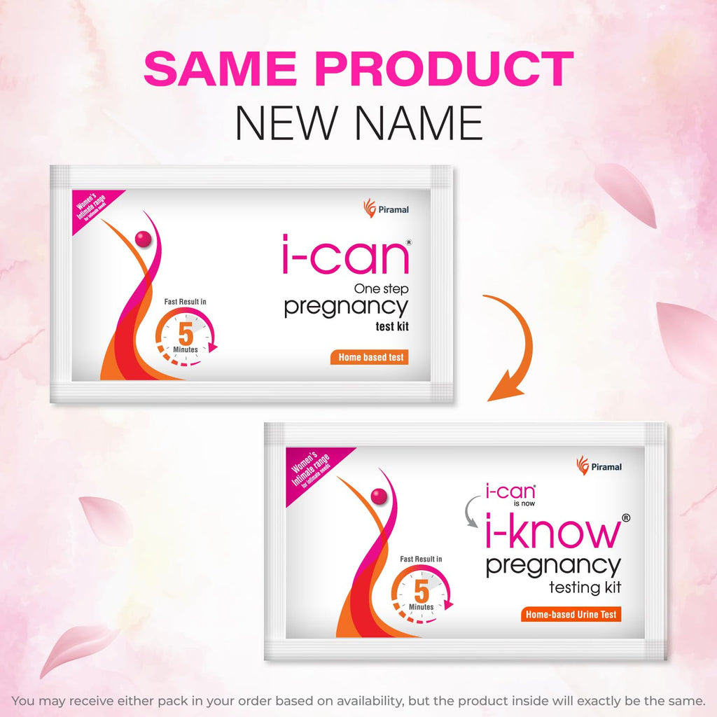 i Know Pregnancy Test Kit | Pack of 3 | 99% Acurate Results within 5 mins | Urine Pregnancy Kit at Home | HCG Hormone Detection Kit | i Can Pregnancy Testing Kit is now i Know Pregnancy Test Kit