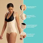 MARENA SFBHA Recovery Panty-Length Post-surgical Compression Girdle, High-Back - Adjustable Bikini Length